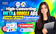 setup and manage meta and google ads campaign with gtm ga4 conversion tracking