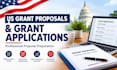 write US grant proposals and grant applications