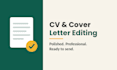 proofread and improve your CV, resume, and cover letter