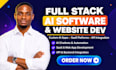 do website development as full stack web developer, front end, backend developer