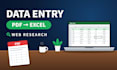 do data entry, PDF to excel, and spreadsheet tasks