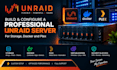 build and configure a professional unraid server for storage, docker, and plex
