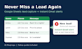 build a google sheets lead capture system with instant gmail alerts