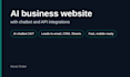 build a business website with ai chatbot and API integrations