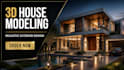 do 3d house exterior and interior design with realistic 3d rendering
