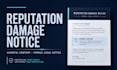 draft a legal notice for reputation damage and harmful content