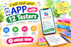 test app with 12 testers