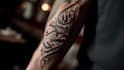 create arabic and persian minimal calligraphy tattoo