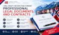 draft, review and format professional legal documents and contracts