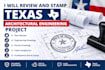 review and stamp texas architectural engineering project