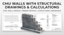 cmu walls with structural drawings and calculations