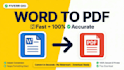 convert word to PDF, excel to PDF perfectly in 1 hour
