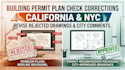 fix california and nyc permit plan check corrections
