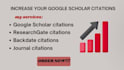 increase and backdate google scholar citations using researchgate and journals