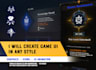 design custom game UI, icons and interface elements