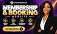 design squarespace membership website, booking website, acuity scheduling