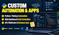 build custom python automation tool with web dashboard or bot