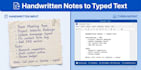 convert handwritten notes, letters, diaries to typed text