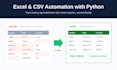 write a python script to automate excel and csv tasks