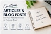 write engaging blog post articles and web content