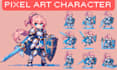 2d pixel art pixel character pixel animation pixel sprite retro sprite sheet