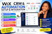 setup wix crm workflow email automation chatbot zapier make google integration
