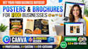 design in canva posters and brochure for food business