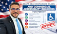 draft ada compliance plans and commercial accessibility drawings for permit
