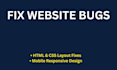 fix html css javascript and wordpress bugs