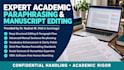 paraphrase, rewrite and structurally edit academic manuscripts