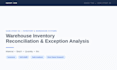 analyze your warehouse inventory discrepancies and reconciliation issues