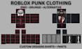 design custom roblox goth, emo, punk clothing and outfits