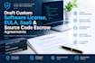 draft custom software license, eula, saas with source code escrow