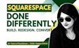 design squarespace website, squarespace website redesign, build squarespace site