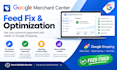 audit and fix google merchant center product feed errors