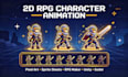 2d rpg looping character animation, pixal art sprite sheet rpg maker unity godot