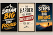 design motivational quote posters, typography posters and wall art
