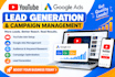 setup youtuber leads generation manage google ads channel automation campaign