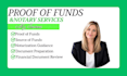 prepare proof of funds documents with notarization