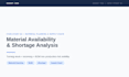 analyze material shortages, bom and inventory availability