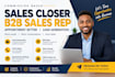be your commission based sales closer b2bsales rep appointment setter