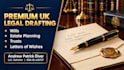 draft a bespoke, legally binding UK last will and testament