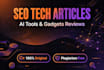 write SEO optimized technology and tech article for ai tools