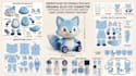 design plush sewing pattern tech pack, animal stuffed toy ready for production