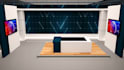 create realistic 3d television studio and production set designs