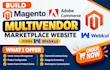 build magento adobe ecommerce multi vendor marketplace website using webkul