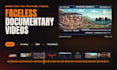create faceless youtube documentary videos with script, voiceover and edit