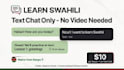 teach you conversational swahili via text