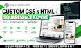 build squarespace website design add custom css html code to squarespace website