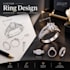 create custom ring design, engagement ring and wedding band cad
